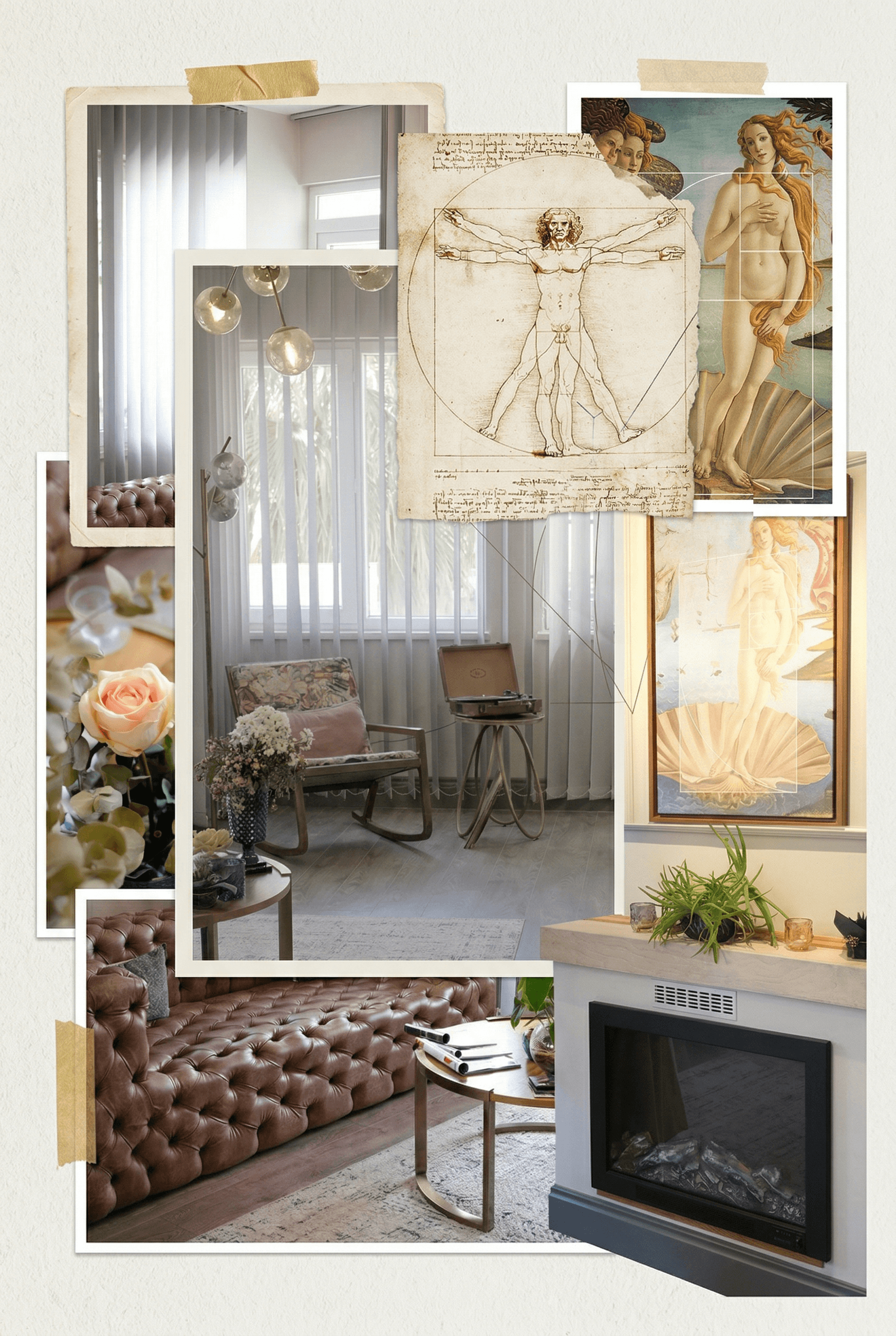 klinik mimari detayları kolaj fotoğrafı.