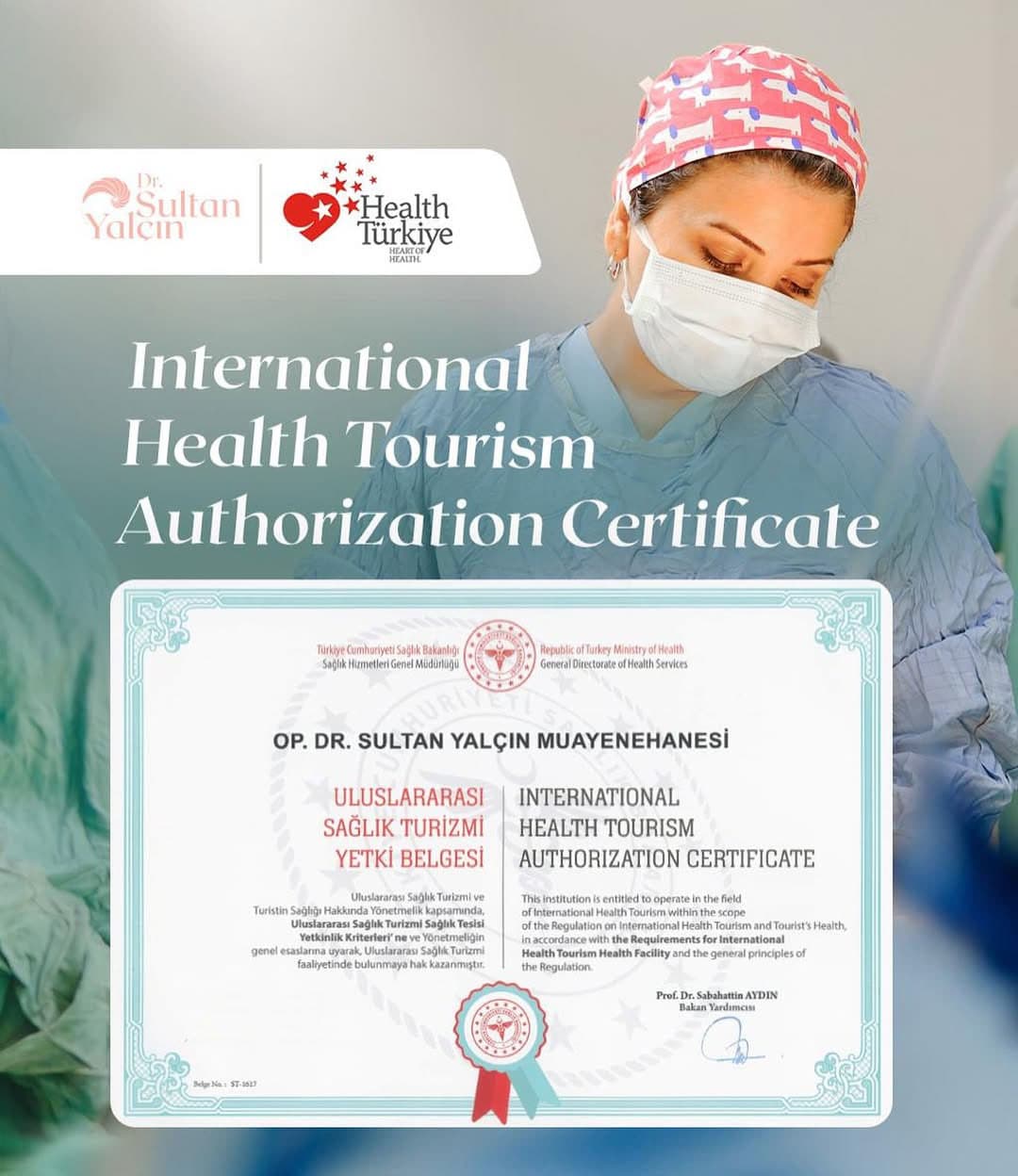 International Health Tourism Authorization Certificate - Ministry of Health
